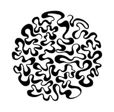 a black and white drawing of an abstract design