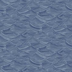 a blue wallpaper with wavy waves on the bottom and bottom, in shades of blue