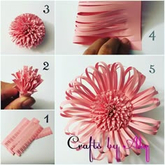 instructions to make a paper flower