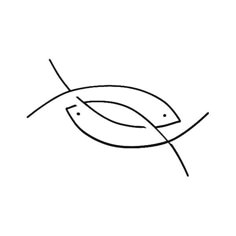 a line drawing of a fish