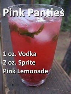 a drink with pink lemonade and vodka in it