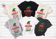 Elf Christmas Family Shirts, Christmas Elf T-Shirts, Funny Christmas Gifts, Christmas Group Shirts, Family Matching Shirts, Xmas Elf Shirts Hello!! We wish everyone to smile with our cute, stylish, and trendy graphic shirts. We assure you these shirts are the perfect gifts whether you buy them for yourself or someone else. IMPORTANT! Black design is only used for Burnt Orange, Pink, Heather Mauve, Heather Peach, Athletic Heather, Mint and White colored shirts. White design is used for other colors. Please, check the size chart before you purchase from our display pictures HOW TO MAKE AN ORDER *Pick your shirt type and size Your design will be printed on the front. *Pick your shirt color PRODUCTION Processing time is 1-3 business days. For rush orders please contact us first. SHIPPING Domes Elf Christmas Shirts Vinyl, Cricut Christmas Shirts Buddy The Elf, Christmas Shirts Elf, Family Christmas Elf Shirts, Funny Christmas Shirts Elf, Elf T Shirt, Elf Shirt, Xmas Elf, Funny Christmas Gifts