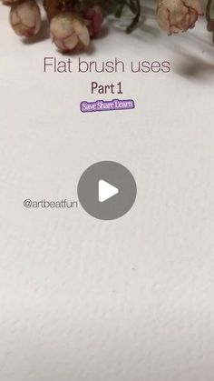 the video is showing how to use flat brush uses