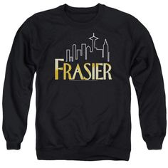 Get your product: Frasier - Frasier Logo Adult Crewneck Sweatshirt
1. PRODUCT INFORMATION:

Proudly printed in America
5.3 oz, unisex fit
Heavy cotton, classic midweight fabric
Material: 100% cotton | Dark Gray: 50% cotton:50% polyester | Light Gray: 90% cotton:10% polyester
Double-needle stitched neckline, bottom hem, and sleeves
Quarter-turned to eliminate center crease
7/8 inch collar
Tear-away label
Machine-wash safe
Copyrighted artwork
2. SIZE CHART:
3. RETURN:
We will gladly issue you a re Mens Crewneck Sweatshirt, Logo Sweatshirt, Rock Shirts, Adulting Shirts, Classic Tv, Mens Crew Neck, Heavy Cotton, Mens Sweatshirts, Crewneck Sweatshirt