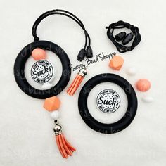 Stay Away Car Charm Kit Silicone Bead Car Charm, Silicone Car Charms, Silicone Beads Ideas, Freshie Hangers, Silicone Keychains, Bead Business, Diy Tea Bags, Diy Crafts Keychain, Beaded Car Charms