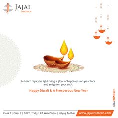 happy diwali and prosperity new year greeting card