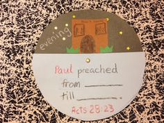 a round sign with writing on it that says paul preached from all