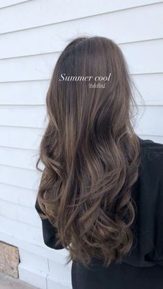 Cool Tone Low Lights For Brown Hair, Dark Brown Glossy Hair, Cool Tones Brown Hair, Brushlight Hair Brown, Dyed Asian Hair, Ash Brown Lowlights, Asian Dyed Hair, Cool Tone Brunette, Cool Toned Brown Hair