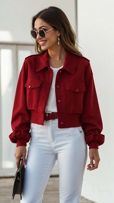 #RedOutfit #FashionInspo #StyleGoals #BoldAndBeautiful #OOTD #RedVibes #Fashionista #OutfitOfTheDay #ChicStyle #ConfidenceInColor Red Tennis Shoes Outfit, Red Belt Outfit Ideas, Outfit With Jordan 1, Air Jordan 1 Low Outfit, Jordan 1 Low Outfit, Outfits With Red, Red Outfit Ideas, Red Jacket Outfit, Red Outfits For Women