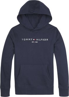 Hoodie från Tommy Hilfiger. Bekväm och avslappnande jersey som är perfekt att bära varje dag. Tillverkad av 50 % övergångsbomull och 50 % bättre bomullsinitiativ. Tommy Hilfiger Hoodie, Essential Hoodie, Tommy Hilfiger Sweatshirt, Tommy Hilfiger Logo, Casual Design, Boys Hoodies, Hooded Tops, Cotton Logo, Casual Hoodie