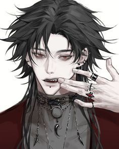 Pretty Male Oc, Creepy Anime Guy, Vampire Drawing Male, Vampire Character Art Male, Male Vampire Oc, Vampire Male Oc, Vampire Pfp Male, Male Vampire Art, Vampire Art Male