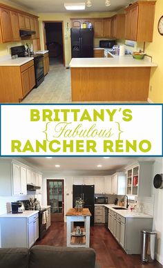 the kitchen is clean and ready to be used as a living room or dining area