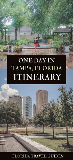 the cover of one day in tampa, florida itinerary by florida travel guides