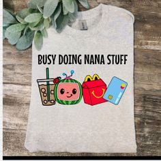 Cute Design ! Custom Made And Will Ship Within A Few Days! On Gildan Unisex Short Sleeve Sublimation Ink Check Out My Page For More Designs Nana Shirts Sublimation, Aunt And Niece Shirts, Granny Shirts, Aunt Shirt, Auntie Shirts, Nana Shirts, Aunt Shirts, Cute Coffee, Sublimation Ink