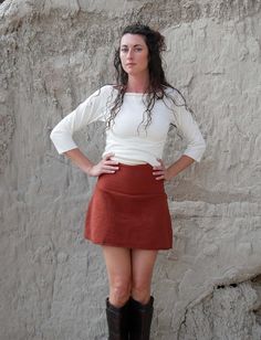 Shape - The Ojai is an A-line staple design that you will reach for again and again. Not as flowy and wide as our Wanderer Skirt but a touch more flared when compared to our Simplicity Skirt. Size - Order based on your HIP measurement Fabric Shown - Fleece Hemp/Organic Cotton Knit Color Shown - Terra-cotta Gaia Conceptions, Above Elbow, Fabric Bolts, Again And Again, Dyeing Process, Elbow Sleeve, Organic Fabrics, Clothing Care, Terra Cotta