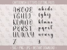 some type of handwritten font that is in the shape of letters and numbers, with different