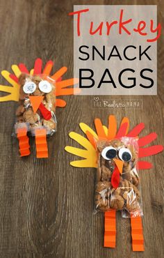 these turkey snack bags are so cute and easy to make