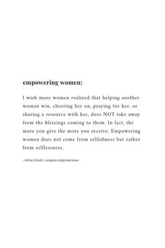 an image of a woman's quote about emoting women in white paper