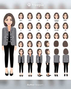 a woman's face and body in different poses