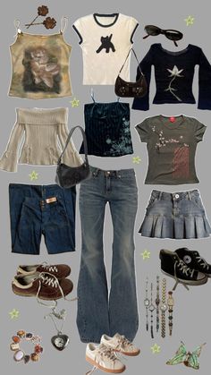 vintage look book 2005 Aesthetic Outfit, 90’s Fashion, 90s Mom Aesthetic, 2005 Aesthetic, 90s Outfits, 90s Clothes, Vintage Outfits 90s, Early 2000s Fashion, 1990s Fashion