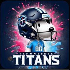 the tennessee titans mascot wearing a football helmet