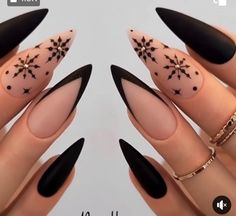 Pointy Nail Designs, Pointy Nails, French Tip Nail Designs, Stick On Nails