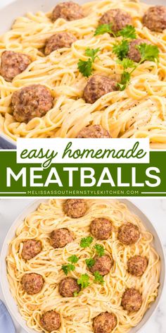 Try our Easy Homemade Meatballs for a quick and easy meal for tonight! These creamy baked Italian meatballs are perfect for simple dinner ideas. Make the BEST easy homemade meatballs from scratch with this simple recipe! Meatball Alfredo, Easy Homemade Meatballs, Meatballs From Scratch, Homemade Meatballs Easy, Beef And Pork Meatballs, Baked Italian Meatballs, Homemade Meatballs Recipe, Alfredo Recipes