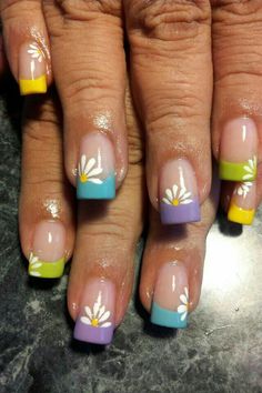 Nails With Flowers, French Pedicure, Stiletto Nail Art, Pedicure Designs, Cute Spring Nails, Stiletto Nails Designs, Nails Polish