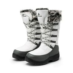 These fantastic warm snow boots will keep your feet comfortable and snug through snow, slush, ice, and freezing temperatures! Say goodbye to cold feet; you can rely on these winter boots to keep your feet warm, dry, and feeling wonderful! Size: 10.  Color: Gray.  Gender: female.  Age Group: adult. Winter Sports Waterproof Boots, Waterproof Boots For Winter Sports, Winter Waterproof Lace-up Boots For Cold Weather, Winter Sports Waterproof Boots With Round Toe, Winter Weatherproof Hiking Boots, Weatherproof Winter Hiking Boots, Winter Waterproof Insulated Hiking Boots, Waterproof Boots For Winter Sports With Round Toe, Waterproof Winter Sports Boots With Round Toe