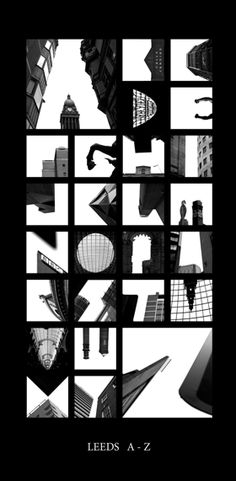 the cover art for leds a - z's album, which features black and white images