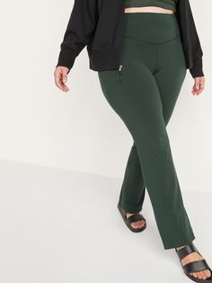 New name, same great performance! Our Boot-Cut pants are now called Flare.  Be poised with every pose in our PowerChill pants, the perfect balance between om and OMG-softness Extra high-rise waistband, with interior pocket that fits your phone.  Old Versatile Green Sports Bottoms, Green Comfort Stretch Sports Bottoms, Versatile Green Bottoms For Gym, Casual Gym Bottoms With Wide Waistband, Casual Green Yoga Pants For Fall, Casual Mid-rise Green Yoga Pants, Casual Green Mid-rise Yoga Pants, Green Mid-rise Yoga Pants, Casual Yoga Pants With Wide Waistband For Gym