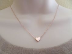 Rose gold heart necklace...dainty handmade by TiffanyAvenueBridal Rose Gold Heart Necklace, Necklace Everyday, Simple Birthday, Wedding Bridesmaid Jewelry, Rose Gold Heart, Gold Heart Necklace, Wedding Bridesmaid, Necklace Dainty, Gold Heart