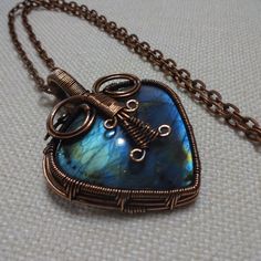 a necklace with a wire wrapped around it