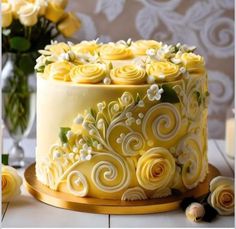 Sunshine Cakes, Cursed Cakes, Decorate A Cake, Sunshine Cake, Cake Decorating For Beginners, Spring Cake, Creative Cake Decorating, Fall Wedding Cakes, Special Occasion Cakes