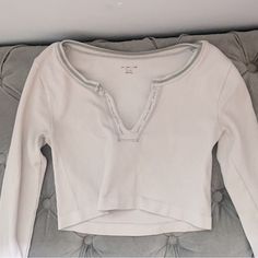 Urban Outfitters Out From Under Long Sleeve Top. White. Never Worn. Size M/L. Stretchy Material And Comfortable. Cheap Basic Tops From Urban Outfitters, Urban Outfitters Long Sleeve Top, Cute Long Sleeve Tops, Urban Top, Urban Outfitters Long Sleeve, Dream Things, White Long Sleeve Top, Urban Outfitters Tops, White Top