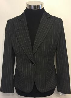 Brand new with tags Jones New York Women`s Pinstripe Blazer Suit Jacket Size 6. Originally $149.99. See Photos. Measurements: Armpit to armpit: 18" Sleeve Length: 24" Overall Length ( back of blazer - bottom of collar to bottom of blazer): 22" a133 Bin 2(Seller Notes) Pinstripe Business Blazer With Pockets, Pinstripe Business Outerwear With Pockets, Business Pinstripe Outerwear With Pockets, Business Striped Sport Coat With Welt Pockets, Striped Sport Coat With Welt Pockets For Business, Tailored Pinstripe Blazer With Pockets, Pinstripe Single Breasted Long Sleeve Sport Coat, Pinstripe Single-breasted Long Sleeve Sport Coat, Classic Striped Outerwear With Welt Pockets