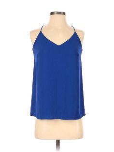 Trouve Sleeveless Blouse Size: 2X-Small Tops - used. 100% Polyester | Trouve Sleeveless Blouse: Blue Tops - Size 2X-Small Small Tops, Sleeveless Blouse, Basic Tank Top, Tank Top Fashion, Camisole Top, Sleeveless Top, Open Shoulder Tops, Women Handbags, Womens Tops