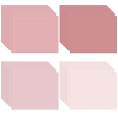 four different shades of pink are shown