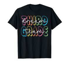 a black t - shirt with the words made in rainbow on it