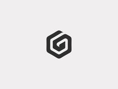 the letter g is made up of hexagonal shapes and has been used as a logo