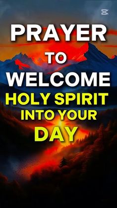 A prayer to Welcome the Holy Spirit into your Day. #shortprayers #prayer... Prayer Journal Prompts, Christmas Prayer, Short Prayers, Dark Clouds, Prayer Warrior, Faith Prayer, Morning Prayers, Prayer Journal