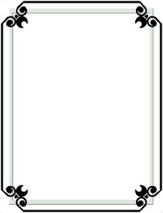 a black and white square frame with an ornate design on the border, it is isolated from