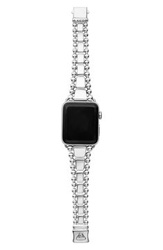 Turn your Apple Watch into a piece of fine jewelry with this band featuring sterling silver and signature Caviar beading. Compatible with 42mm Apple Watch (not included) Sterling silver Imported Lagos Jewelry, Silver Watches Women, Apple Band, Silver Band, Silver Watch, Watch Bands, Apple Watch, Womens Watches, Beading