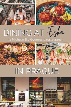 dining at fish in prague with text overlay