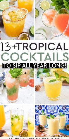 tropical cocktails to sip all year long