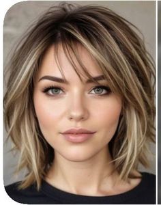 Discover the best mom haircuts, featuring easy, stylish, and low-maintenance options perfect for busy moms. Back Of Layered Bob Haircut, Medium Hair Styles Bob, Short To Mid Length Hair With Layers, Layered Bob With Bangs Thick Hair, Above Shoulder Haircut With Bangs, Layered Short Length Hair, Mid To Short Length Hair, Medium A Line Bob With Bangs, Women Mid Length Haircuts