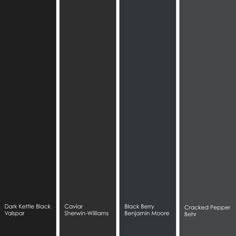 the different shades of black paint