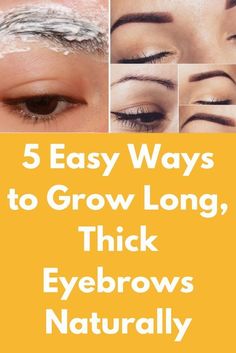 How to grow eyebrows and eyelashes Eyebrows Tinting, Diy Eyebrows, Thicker Eyebrows Naturally, Thicker Eyebrows, Grow Natural Hair Faster, Eyebrow Tint