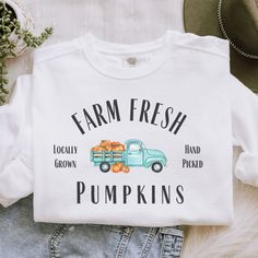 Embrace the cozy vibes of fall with our pumpkin farmer's market sweatshirt - a must-have addition to your fall wardrobe! This soft and comfortable Comfort Color sweatshirt 1566 features a cozy fall sweatshirt in various colors and sizes.  Whether you're visiting a pumpkin patch, sipping on a pumpkin spice latte, or simply enjoying the crisp fall air, this sweatshirt will keep you warm and stylish. The design captures the essence of the autumn season, making it a great choice for casual outings, Cotton Sweater For Fall, Fall White Soft-washed Sweatshirt, Fall Soft-washed Relaxed Fit Hoodie, Soft-washed White Sweatshirt For Fall, Soft-washed Relaxed Fit Hoodie For Fall, Cozy Soft-washed Sweater For Fall, Cozy Fit Fall Sweatshirt, Cozy Relaxed Fit T-shirt For Fall, Cozy Soft-washed Hoodie For Fall