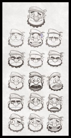 Facial expressions sheets from Season 8 - 2013 2d Art Drawing, Sketches Cartoon, Cartoon Faces Expressions, Facial Expressions Drawing, رسم كاريكاتير, Expression Sheet, Cartoon Expression, Drawing Cartoon Faces, Cartoon Style Drawing